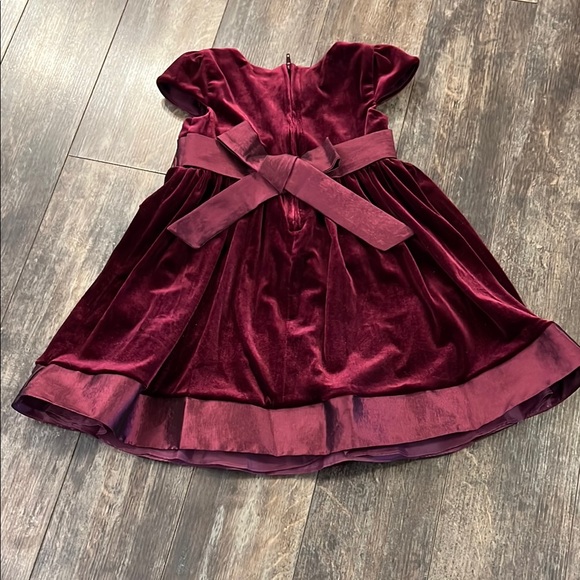 Rare Editions Red Velvet Tiered Dress - Picture 9 of 11